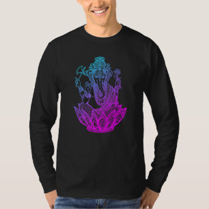 Ganesh Symbol Yoga Hindu Männer Frauen Elephant Me T-Shirt