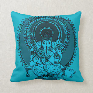 ganesh voll Blau Kissen