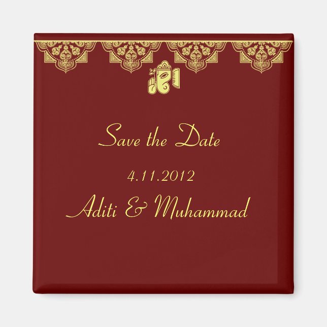 Ganesh Wedding Magnet Favors (Vorne)