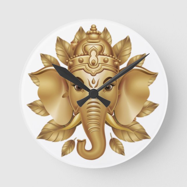 Ganesha 3 runde wanduhr (Vorderseite)