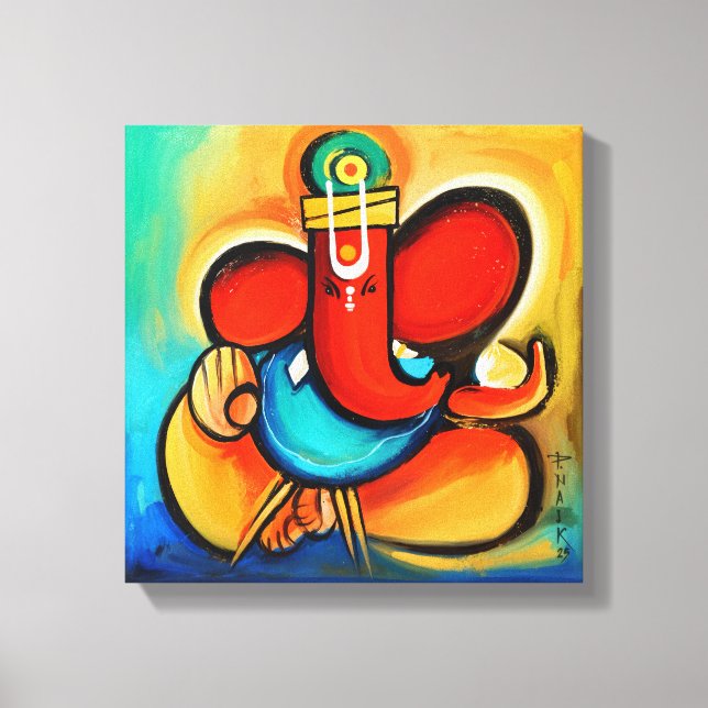 Ganesha abstrakt leinwanddruck (Vorderseite)