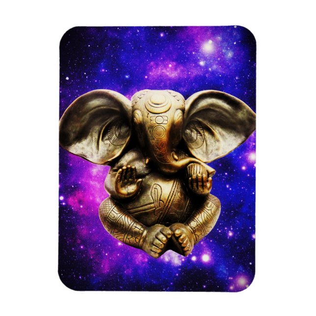 Ganesha auf einem Himmelshintermagnet Magnet (Vertikal)
