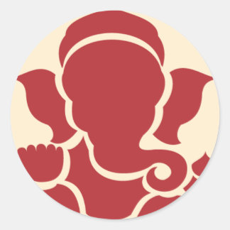 Ganesha-Aufkleber 2 Runder Aufkleber