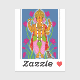 Ganesha-Aufkleber & Schlüsselanhänger-Kombination Aufkleber