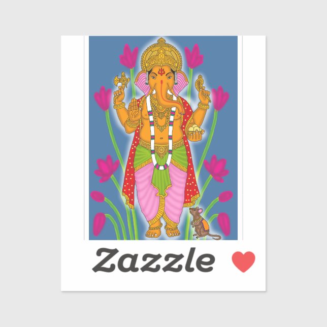 Ganesha-Aufkleber & Schlüsselanhänger-Kombination Aufkleber (Blatt)