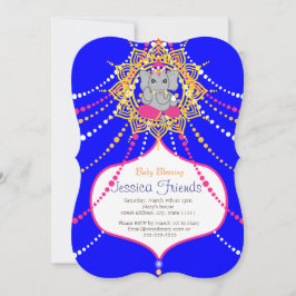 Ganesha Baby Dusche 5" x 7" Einladungskarte