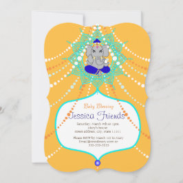 Ganesha Babyparty 5" x 7" Einladungskarte