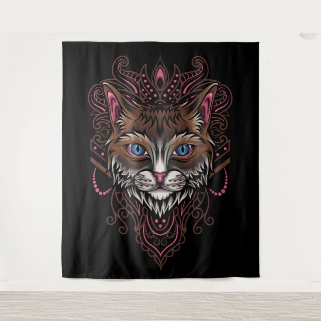 Ganesha Cat Wandteppich (Vorderseite)