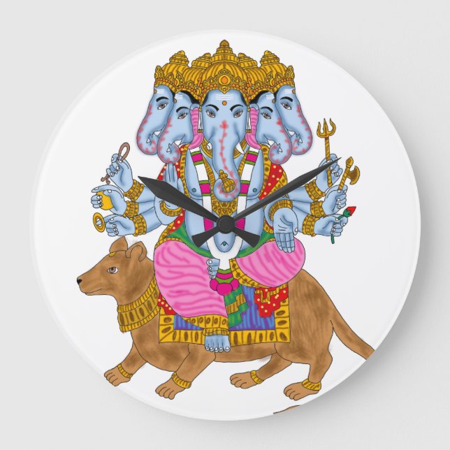 Ganesha Clock & Wall Art for Home Use Große Wanduhr (Vorderseite)