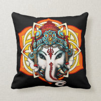 ganesha, coussin exotique