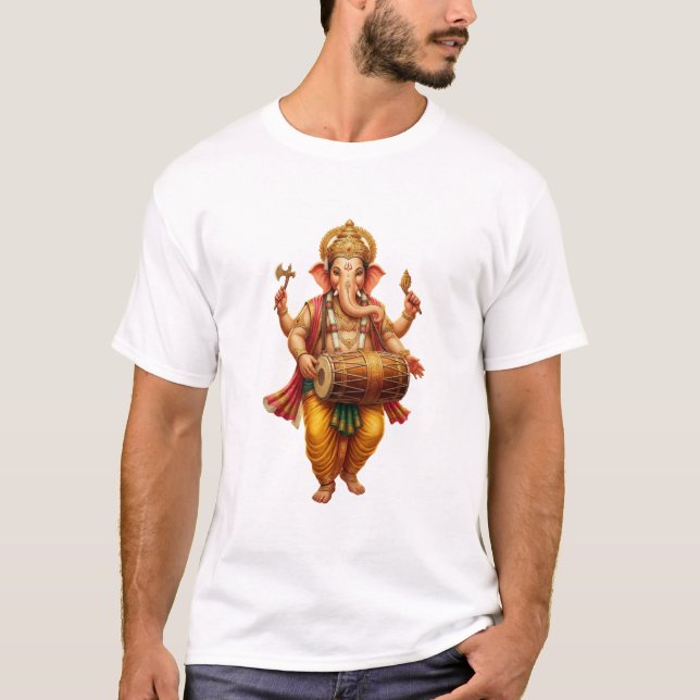Ganesha dancing while playing the madal T-Shirt (Vorderseite)