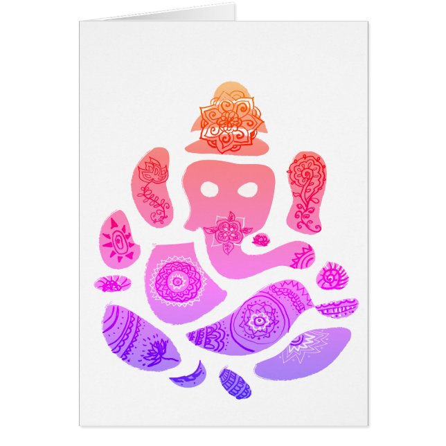 Ganesha Elepnat God Grußkarte (Vorne)