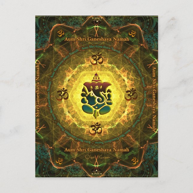 Ganesha - Erfolg, Sieg, Wohlstand, Wissen Postkarte (Vorderseite)