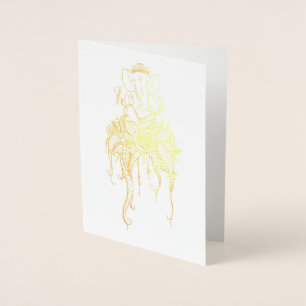 Ganesha-Folie Grußkarte Folienkarte