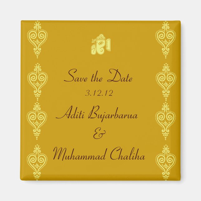 Ganesha Gastgeschenk Hochzeit Magnete Magnet (Vorne)