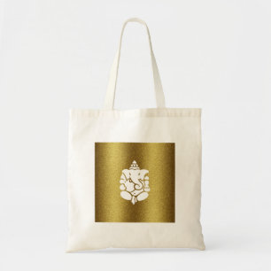 Ganesha Golden Glitzer Design Tragetasche