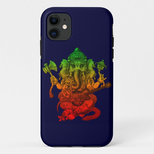 Ganesha Guitar Case-Mate iPhone Hülle (Rückseite)