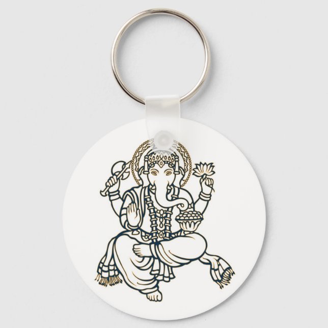 Ganesha Hindu Deity God Schlüsselanhänger (Vorderseite)