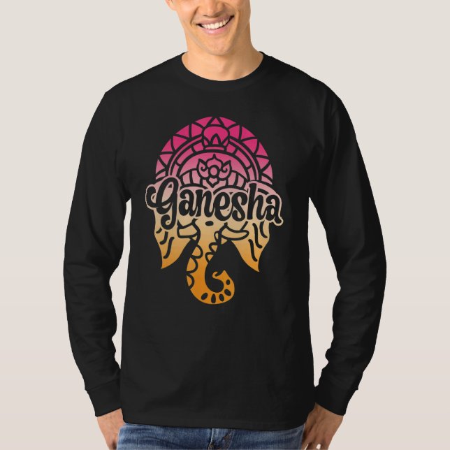 Ganesha Hinduism India Meditation Buddhismus Eleph T-Shirt (Vorderseite)