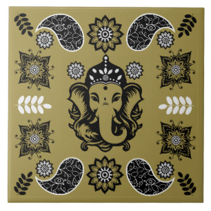 Ganesha Hinduistische Kunstprint Fliese