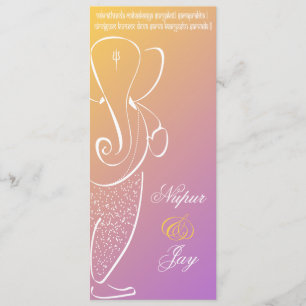 Ganesha Hochzeitseinladung :: Himbeere Einladung