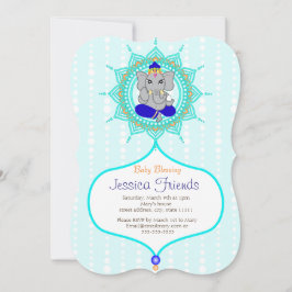 Ganesha Junge Dusche 5" x 7" Einladungskarte