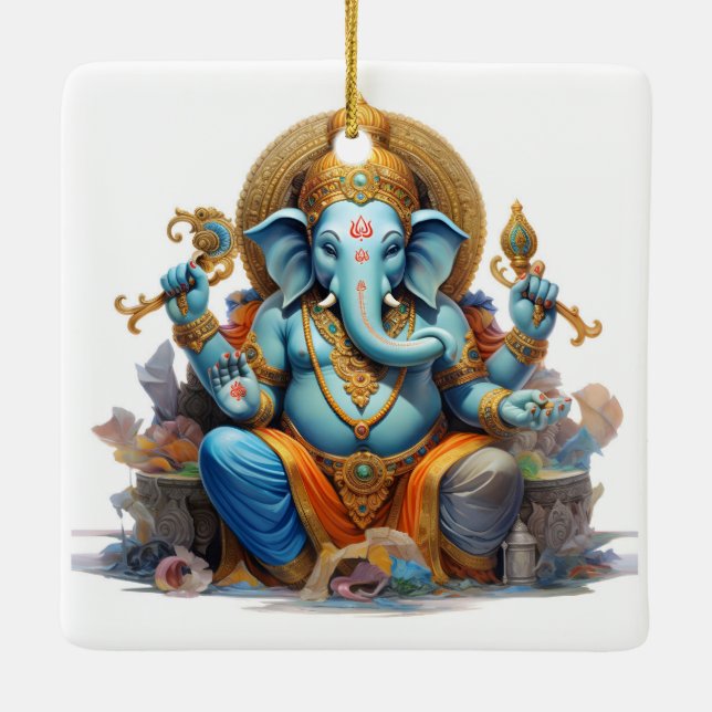 Ganesha Keramikornament (Rückseite)