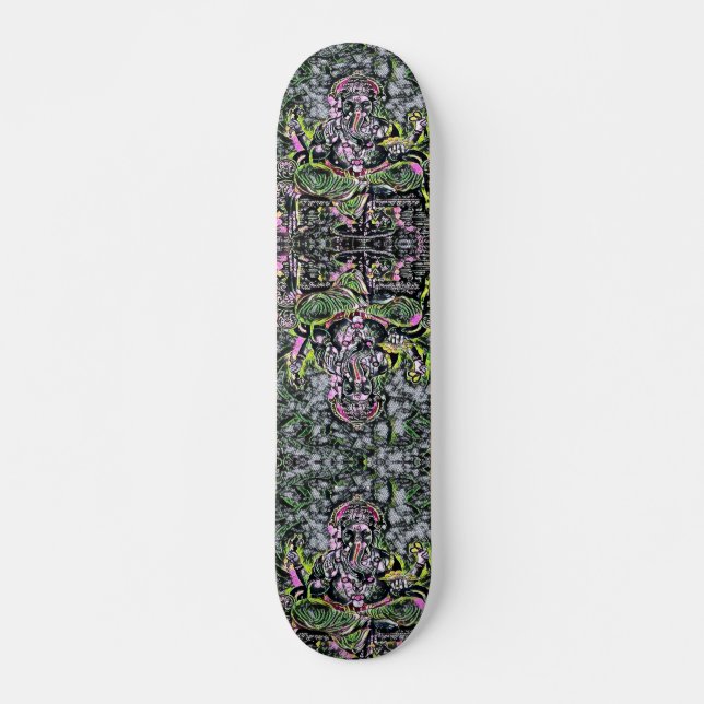 Ganesha Krass Rave Neon Element Custom Pro Board Skateboard (Vorne)
