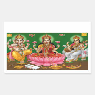 Ganesha, Lakshmi u. Saraswati Aufkleber