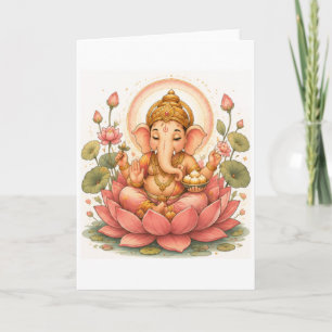 Ganesha Lotus Ganesh Chaturthi Festival Karte