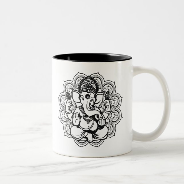 Ganesha Mug à café à deux tons (Droit)