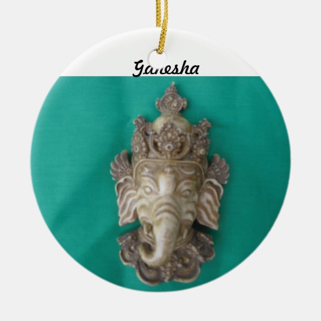 Ganesha Öffnungs-Baum-Verzierung Keramikornament (Vorne)