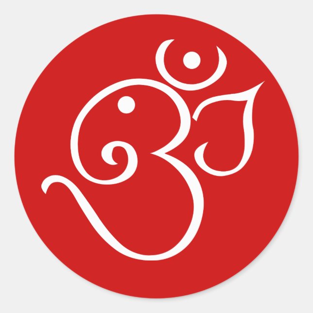 Ganesha OM reden Entwurf an Runder Aufkleber (Vorderseite)