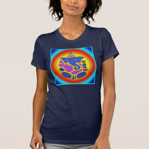 Ganesha Regenbogen-Mandala-Spitze T-Shirt