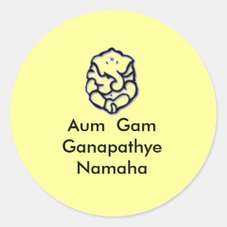Ganesha Runder Aufkleber