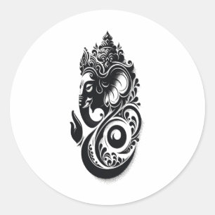 Ganesha, Spiritueller Hinduistischer Ganesh Indisc Runder Aufkleber