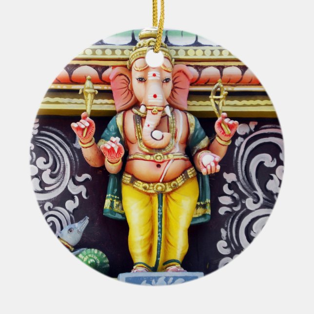 Ganesha-Statue Keramik Ornament (Vorne)