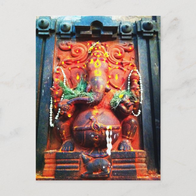 Ganesha-Statue Postkarte (Vorderseite)