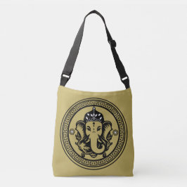 Ganesha Themed Hindu Art Print Tragetaschen Mit Langen Trägern