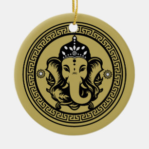 Ganesha-Themen-Hindu-Kunstprint Keramik Ornament