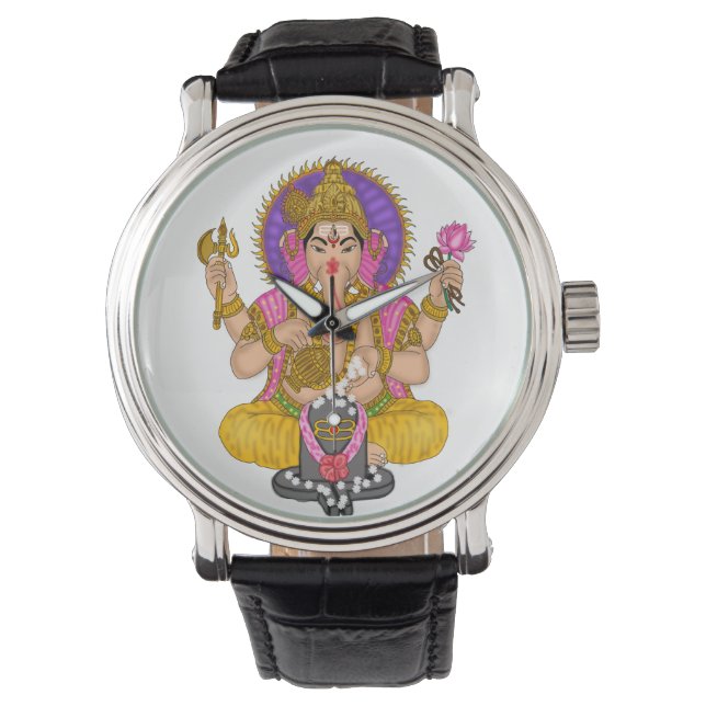 Ganesha-Uhr Armbanduhr (Vorderseite)