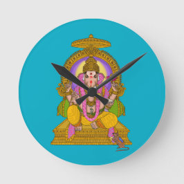 Ganesha Wall Clock Runde Wanduhr