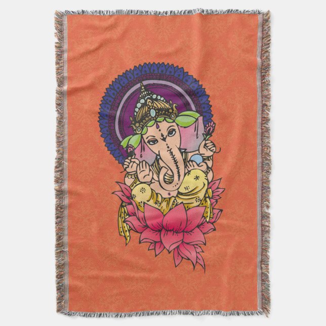 GANESHA - Werftblanket Decke (Vorderseite Vertikal)