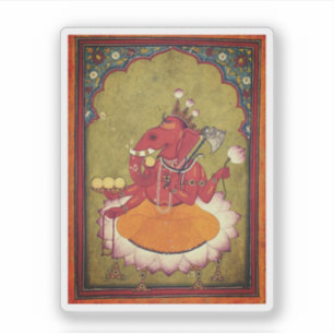 Ganesha will seinen Lotus wegwerfen Aufkleber