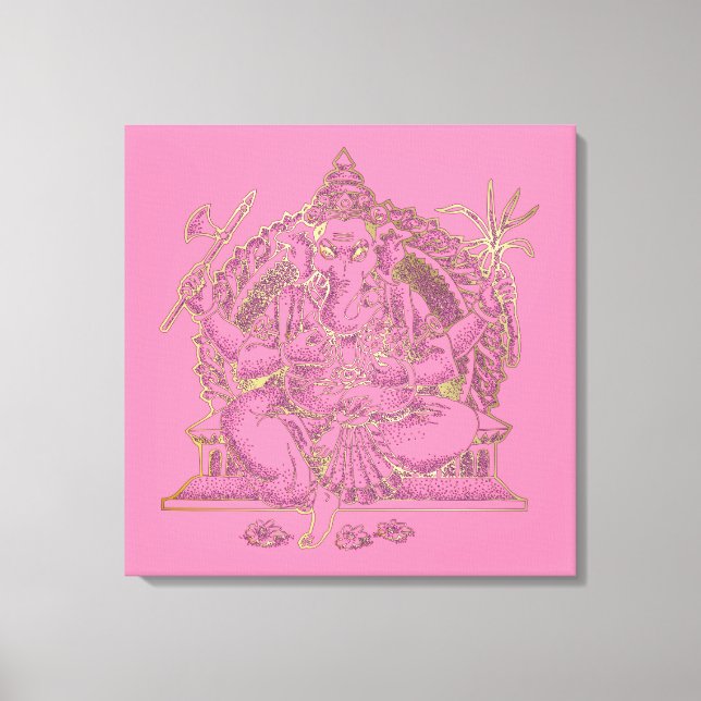 GANESHA - Wrapped Canvas Leinwanddruck (Vorderseite)