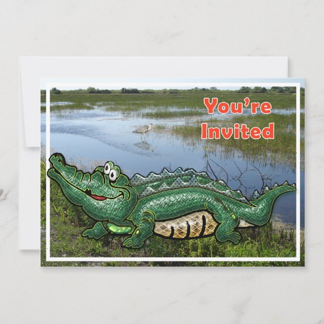 Gang Green Gator in der Glades-Einladung Einladung (Vorderseite)