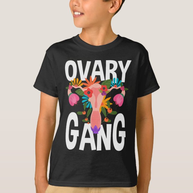 Gang Uterus Ovarialer Feminismus Feminist T-Shirt (Vorderseite)