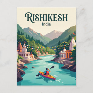 Ganges Fluss Rishikesh Indien Postkarte