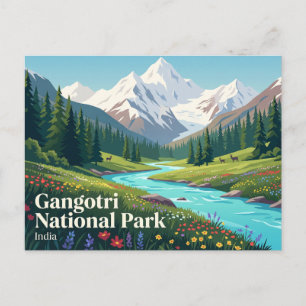 Gangotri-Nationalpark Indien Postkarte