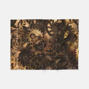 Gangschaltung - Steampunk Zahnräder und Zahnrädche Fleecedecke